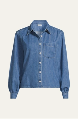 Kurze Jeansbluse