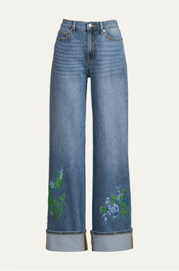Bestickte Jeans