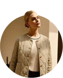 Steppjacke aus Leinenmix